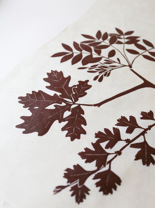 The Tree of Leaves Print in Rust Red Fox