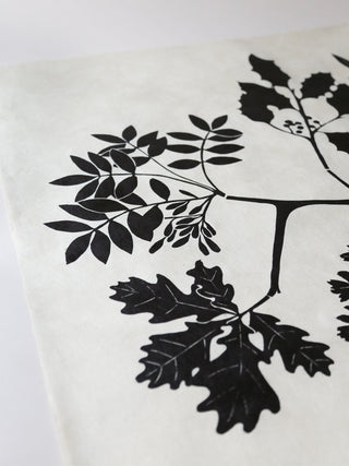 The Tree of Leaves Print in Bog Oak Black