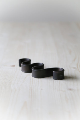 Black Meander Candle Holder Small