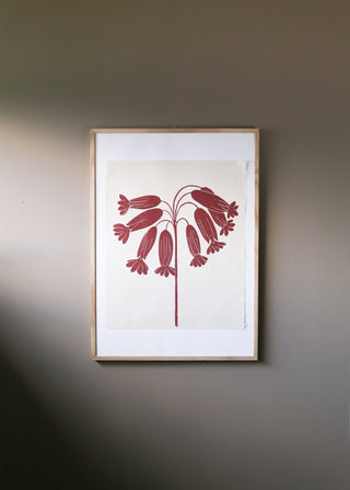 Cowslip Print in Scarlet and Rust