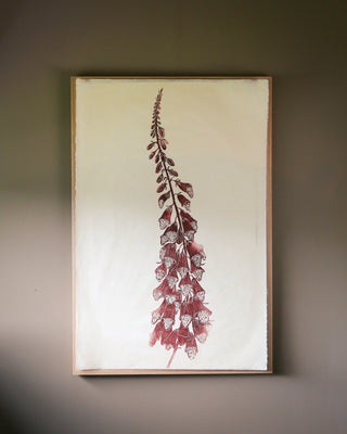 Foxglove Print in Scarlet and Rust