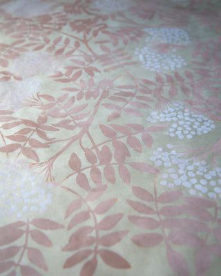 Rowan Print in White and Pink Mushroom