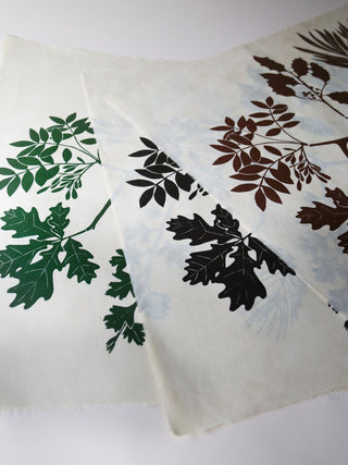The Tree of Leaves Print in Bog Oak Black